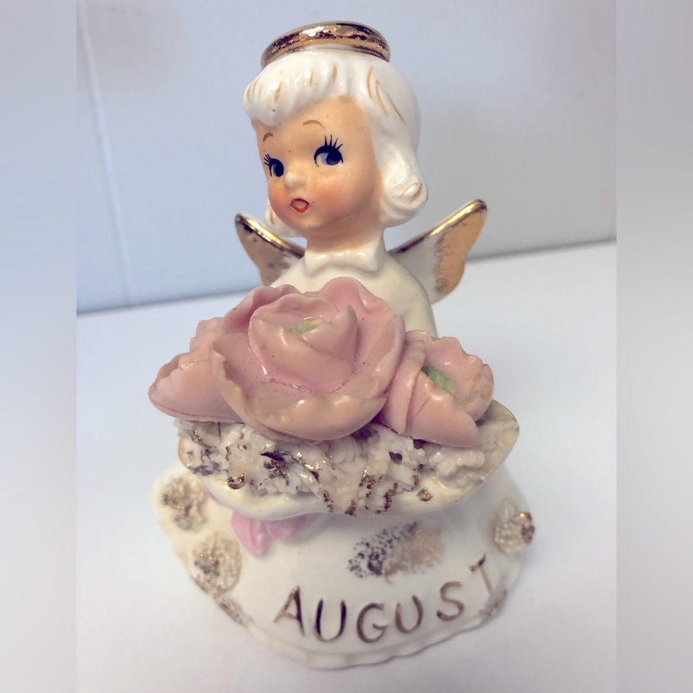 COPY - Vintage Birthstone Angel August Peridot 5” High Great Vintage Condition